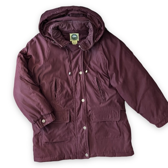 Burgundy Vintage Wool Winter Jacket - Picture 3 of 9